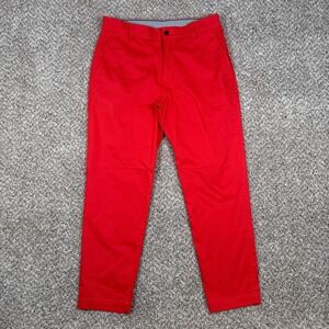 Nike Pants Mens 34x32 Red Dri-Fit Golf Chino Flex Performance Actual 34x29
